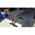 Grey Meeting Table w/ Black Legs 48 x 24 inch